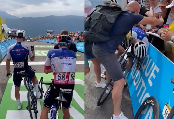 Sufrimiento de Fabio Jakobsen en etapa 17 del Tour de France