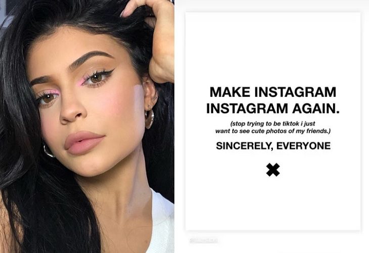 Kim Kardashian y Kylie Jenner le piden a Instagram que no imite a TikTok