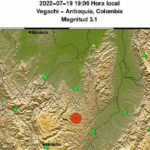 Vegachí, en el Nordeste antioqueño, fue epicentro de un sismo este martes