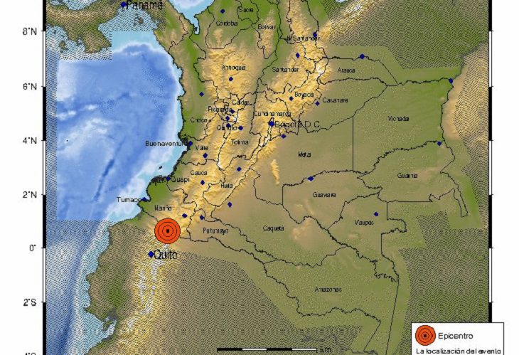 Potentes temblores movieron este lunes la frontera entre Colombia y Ecuador