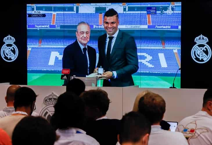 Florentino - “El mito del Real Madrid es posible por jugadores como Casemiro”