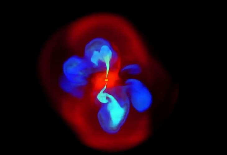 La formación de las radiogalaxias en forma de X, más simple de lo esperado