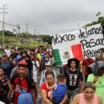 Una nueva caravana con unos 600 migrantes parte desde la mexicana Tapachula