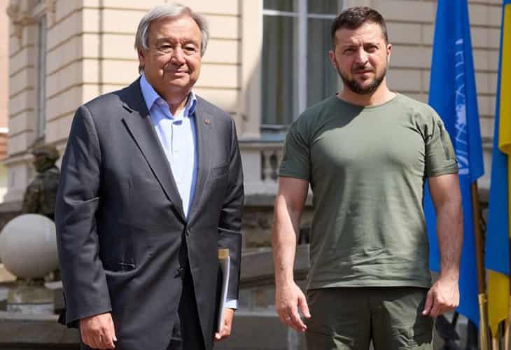 Zelenski pide a Guterres que la ONU garantice desmilitarizar planta nuclear