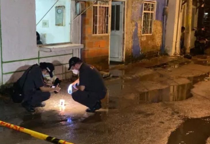 Balacera que se desató en una calle de Girón deja tres muertos