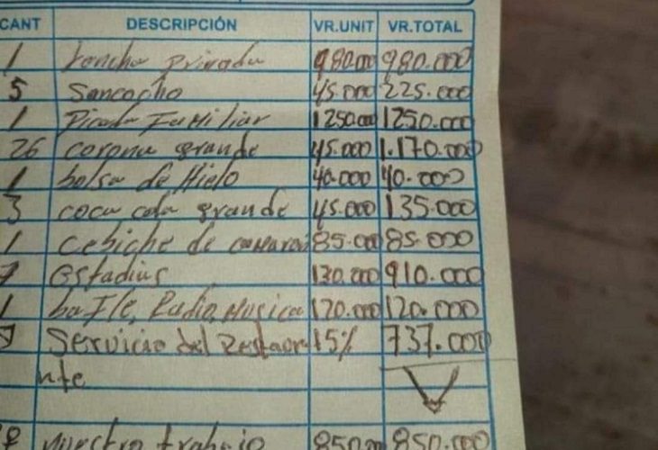Revelan la escandalosa cuenta que les cobraron a turistas mexicanos, en Barú