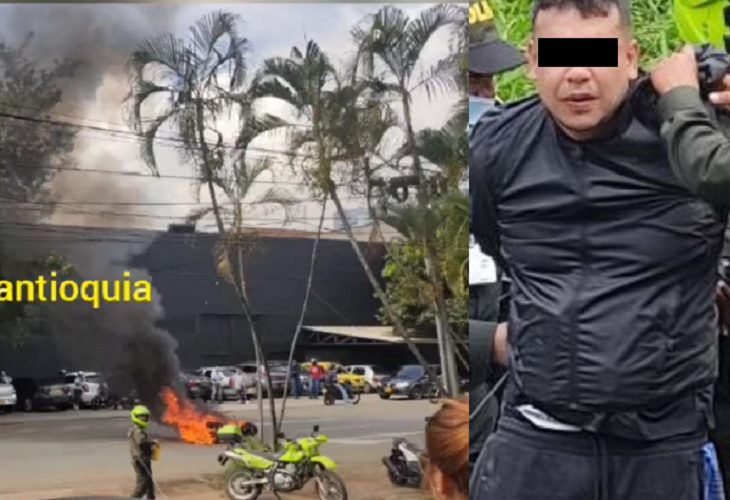 Le queman moto a presunto ladrón cerca al centro comercial Monterrey