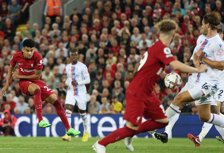 Luis Díaz le da el empate al Liverpool contra Crystal Palace