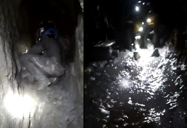 Angustioso video de mineros que quedan atrapados en una mina de Buriticá