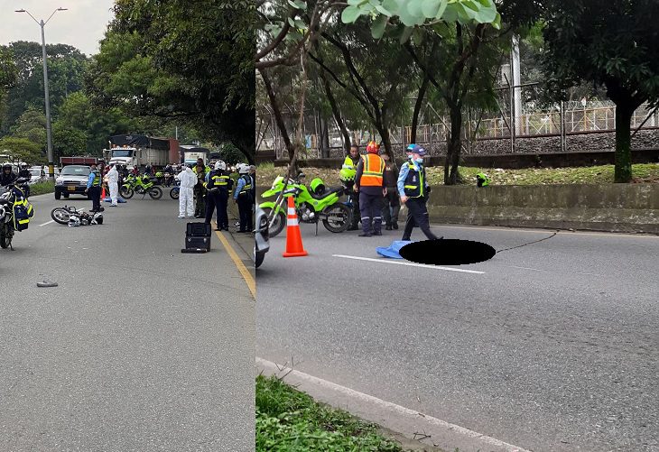 Muere motociclista tras sufrir un siniestro vial cerca de la estación Ayurá