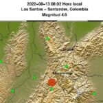 Temblor de magnitud 4.6 sacudió fuerte a varios municipios colombianos