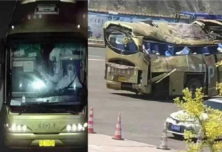 Al menos 27 muertos en China por accidente de autobús que iba a cuarentena
