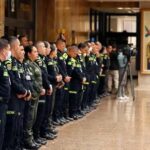 La Policía colombiana homenajea a los siete agentes asesinados en una emboscada