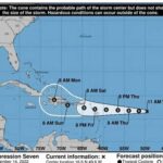 Se forma la depresión tropical número 7 que esta noche puede ser “Fiona”