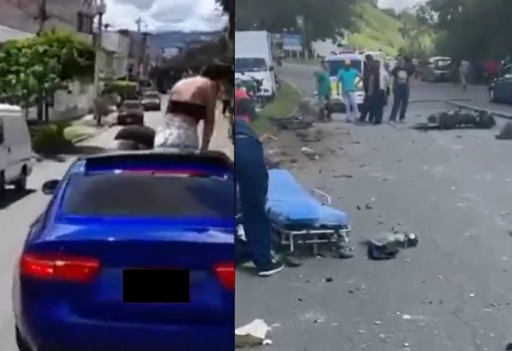Jim Ángelo Figueroa, el conductor del Jaguar azul- que se mató en vía Girón