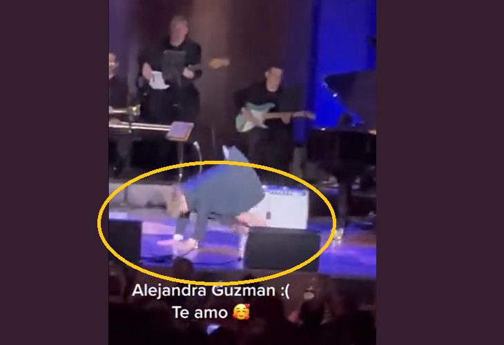 Alejandra Guzmán se cayó durante un show y tuvo que ser sacada en ambulancia