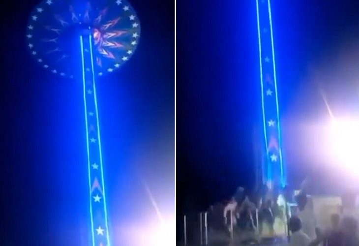 15 heridos tras brutal caída de una atracción mecánica en una feria