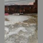 Lluvias y granizo cayeron este domingo en varios barrios de Medellín