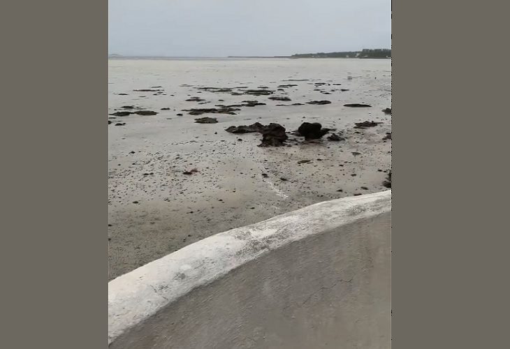 Se retira el mar en Tampa debido al inminente arribo del Huracán Ian