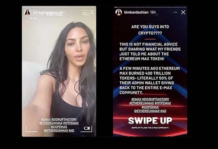 Multa millonaria contra Kim Kardashian por anunciar ilegalmente criptomonedas