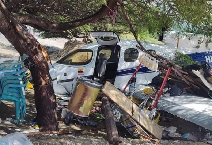 Avioneta de la empresa Helistar se salió de la pista en aeropuerto de Santa Marta