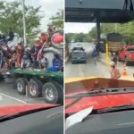 En peaje Cerrito unos 20 hinchas cometieron un atraco masivo