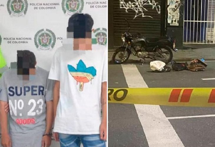 En Medellín detuvieron a dos hombres que llevaban un cuerpo desmembrado por una calle del barrio Laureles