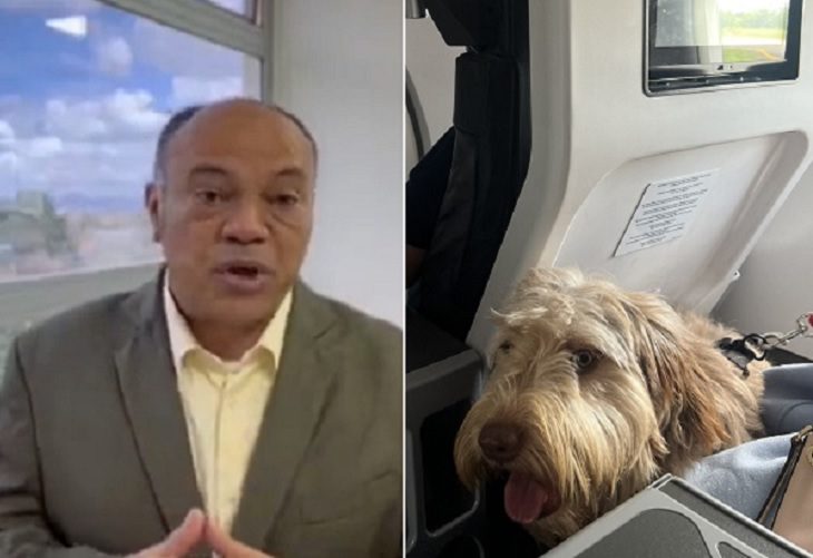 Abogado Colmenares se molesta por vuelo en que tuvo que viajar al lado de un perro