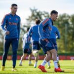 Cristiano Ronaldo sale de zona de castigo y entrena normal con el United