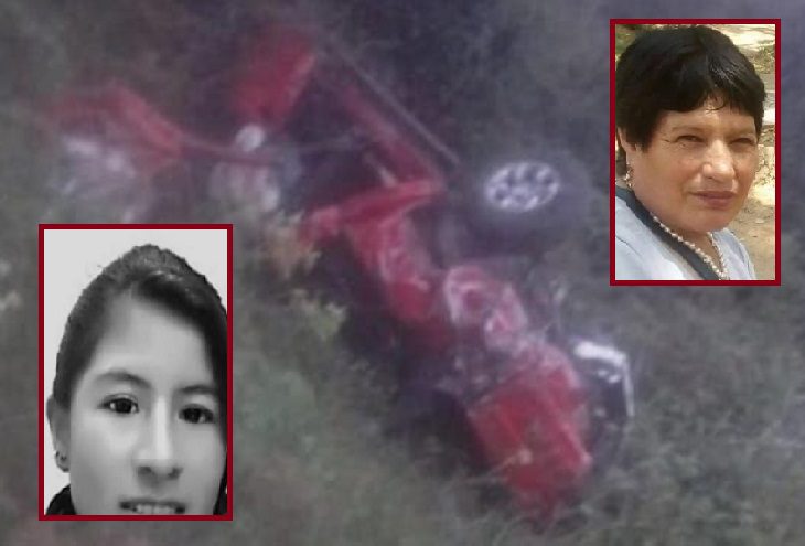 mujeres fallecidas en accidente en Mutiscua