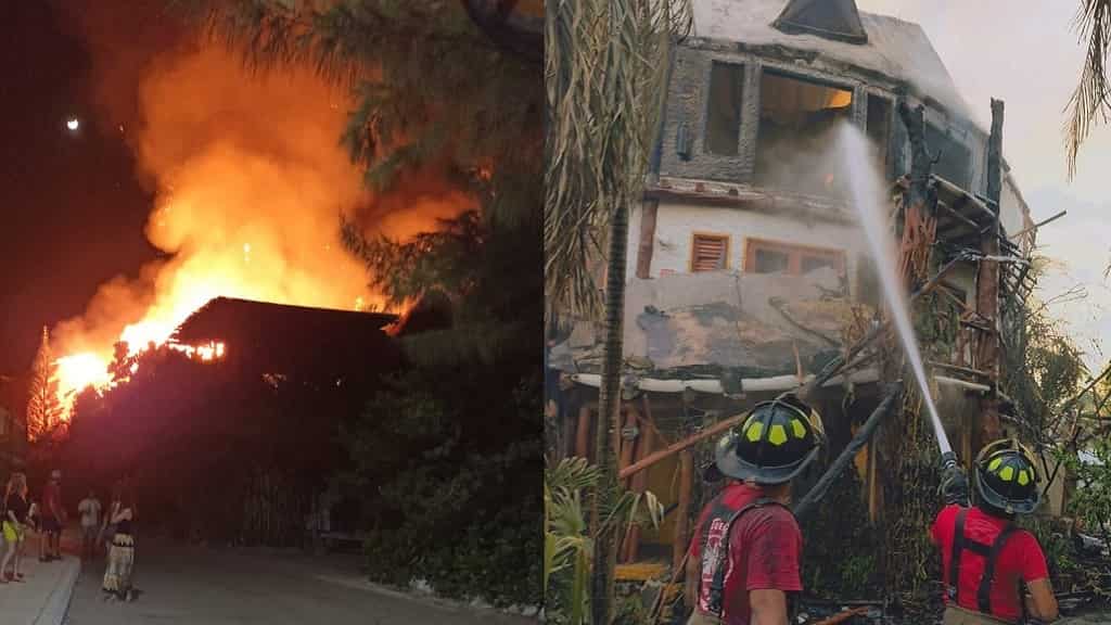 Incendio en Holbox _ hoteles quemados