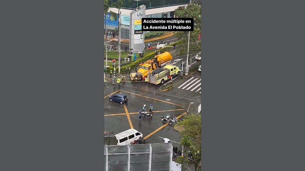 accidente en Loma de los Parra, en El Poblado