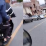 Accidente de ladrones en moto- en Medellín