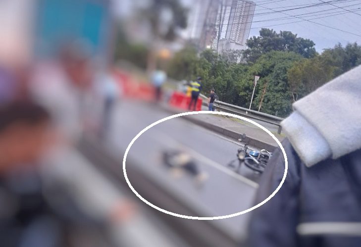 MUERTO EN ZAMORA: Muerte de motociclista en autopista Medellín Bogotá- cerca del puente de zamora