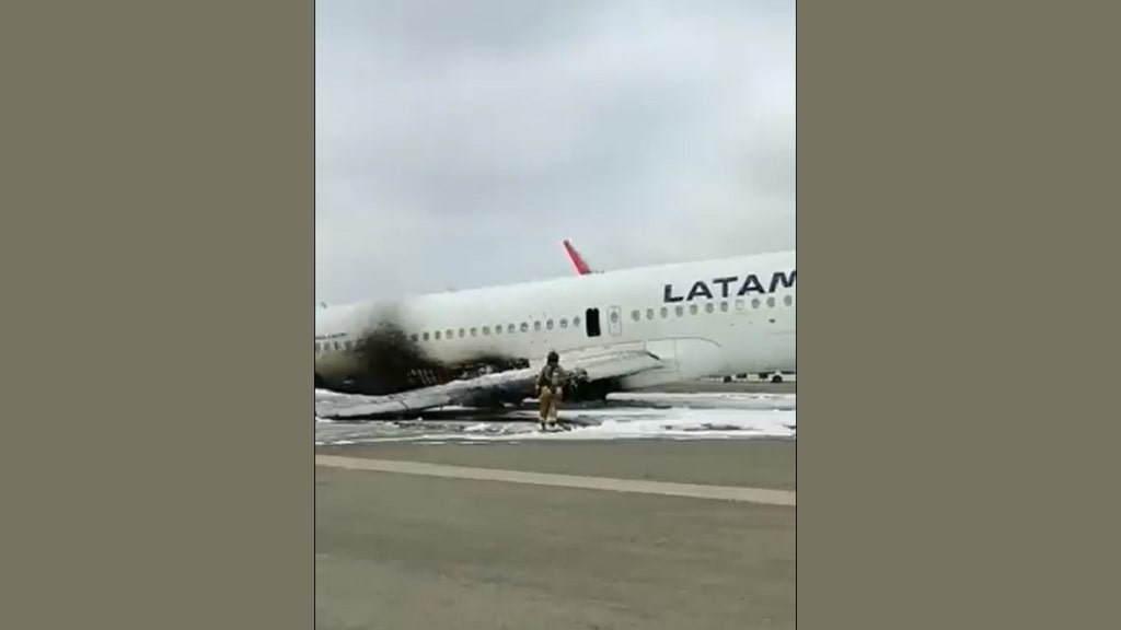 Video de pasajeros en accidente de avión de LATAM en Lima