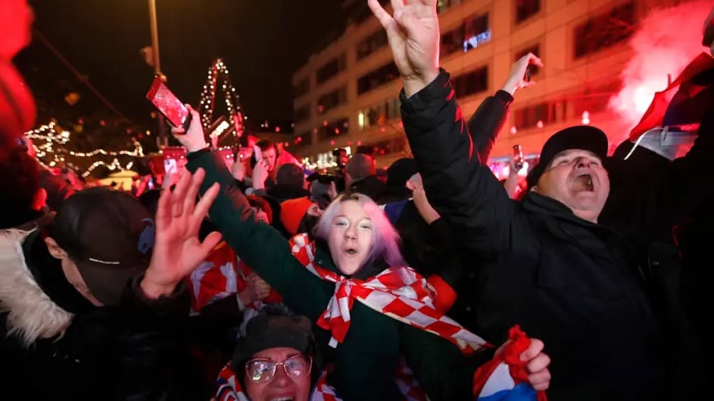 Las celebraciones croatas tras el triunfo contra Brasil causaron un movimiento sísmico