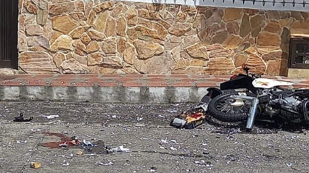 Riosucio, Caldas, pólvora estalla en una motocicleta