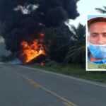 Explosión de camión cisterna en Zona Bananera- conductor muerto