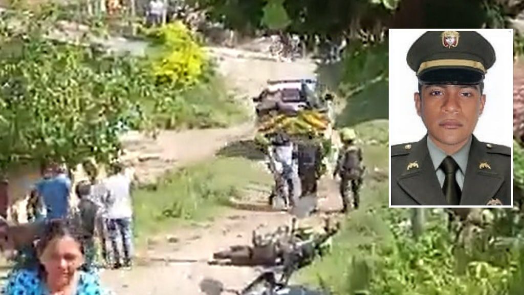 Medel Muñoz Medina- policía muerto- ataque con explosivos Cauca