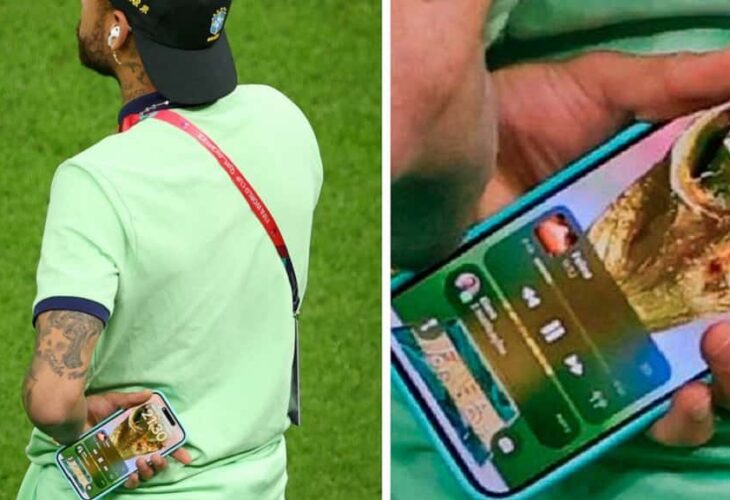 El fondo de pantalla del celular de Neymar se viraliza en redes sociales
