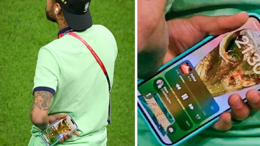 Neymar- celular- copa del mundo