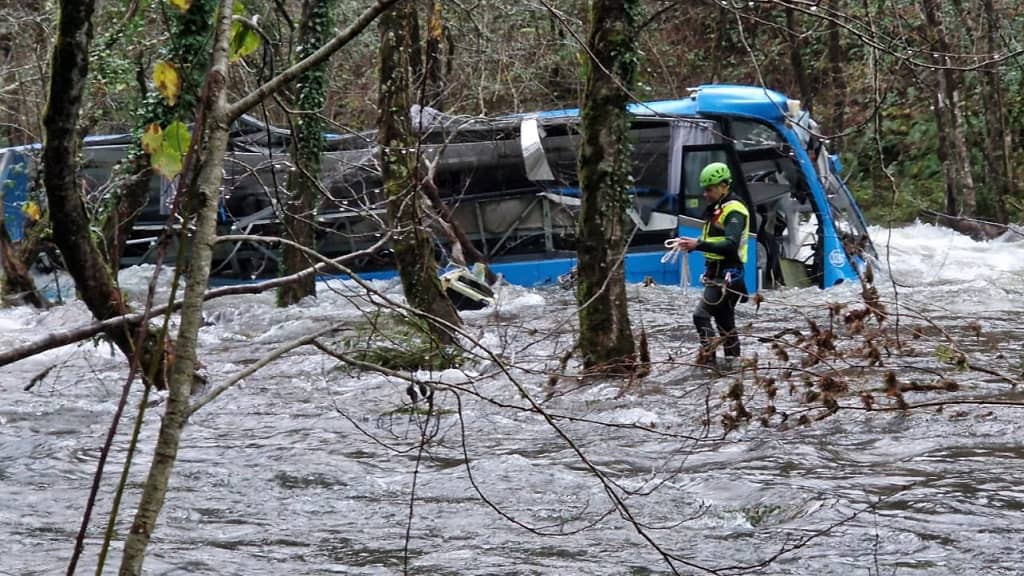 Autobús en el río Lérez- Pontevedra- siete muertos