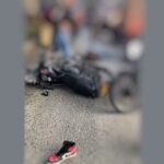 motociclista muerto el jueves 19 de enero cerca de la terminal del Norte, en Medellín