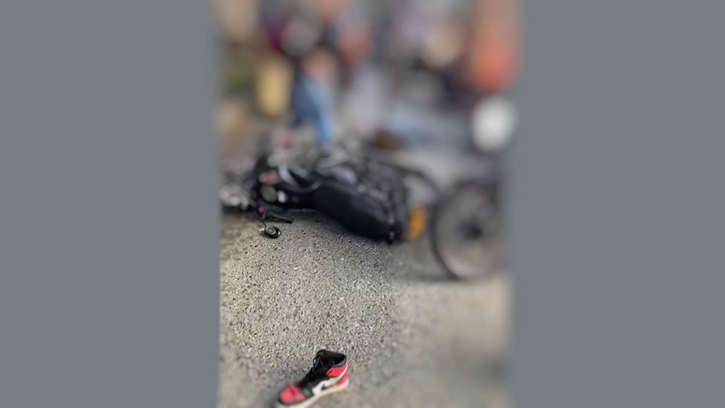 motociclista muerto el jueves 19 de enero cerca de la terminal del Norte, en Medellín