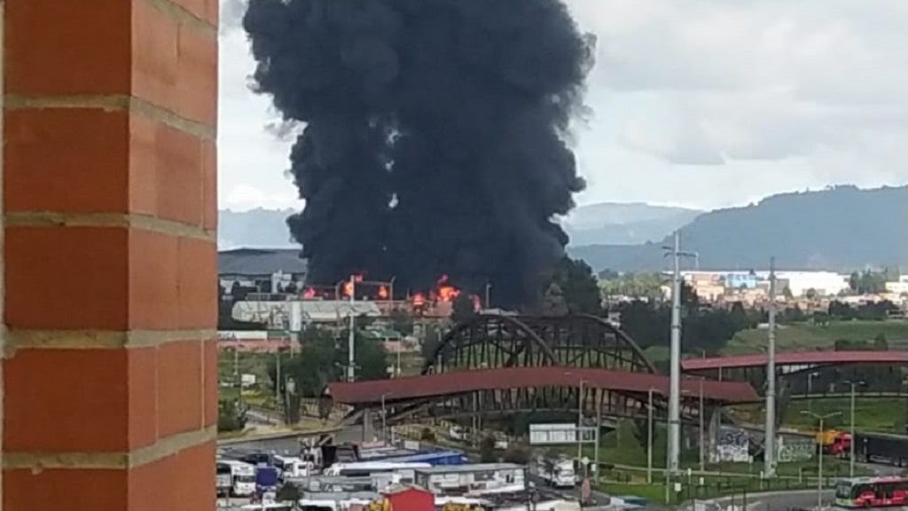 Incendio- calle 80 de Bogotá, el miércoles 4 de enero