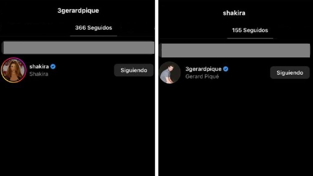 Shakira y Piqué se siguen en Instagram todavía