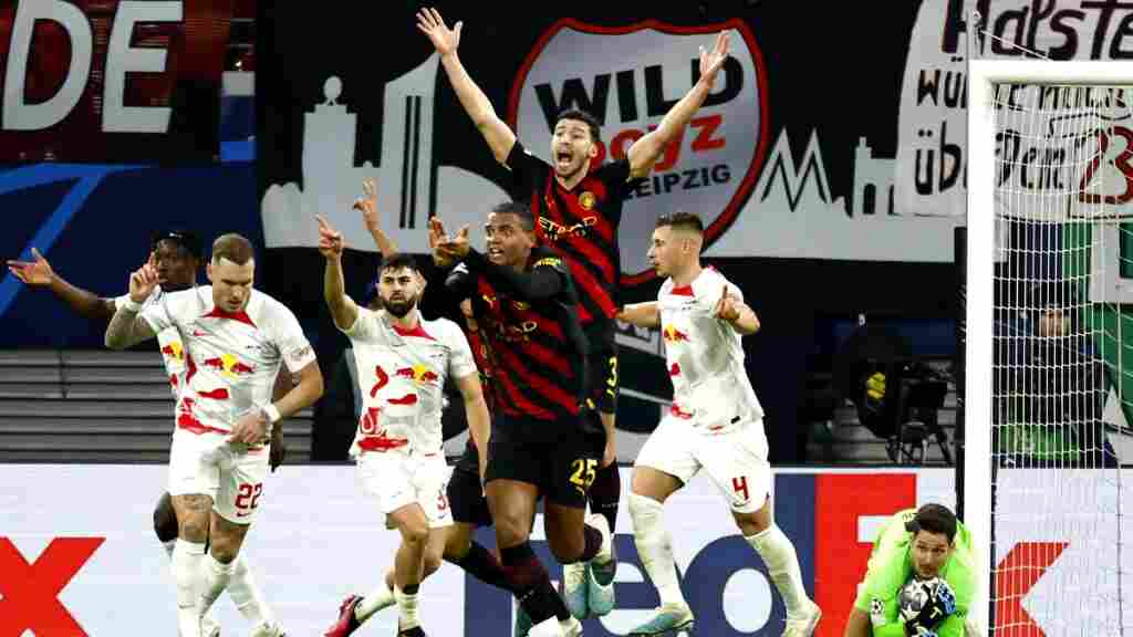 1-1. El City pega primero, pero el Leipzig se levanta