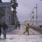 El sur de California, bajo una inusual tormenta de lluvia y nieve