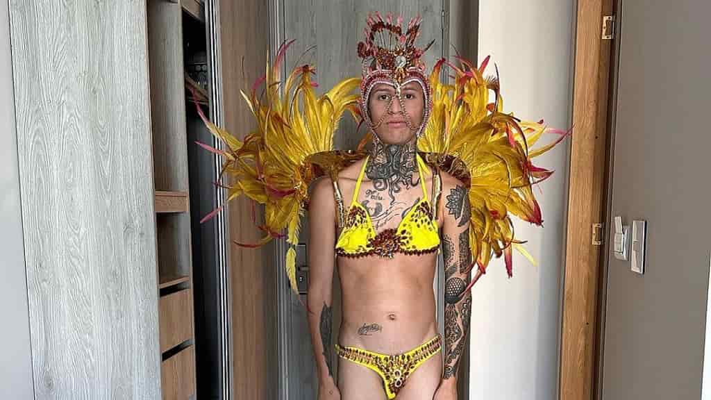 Vestido de La Liendra para el carnaval de Barranquilla