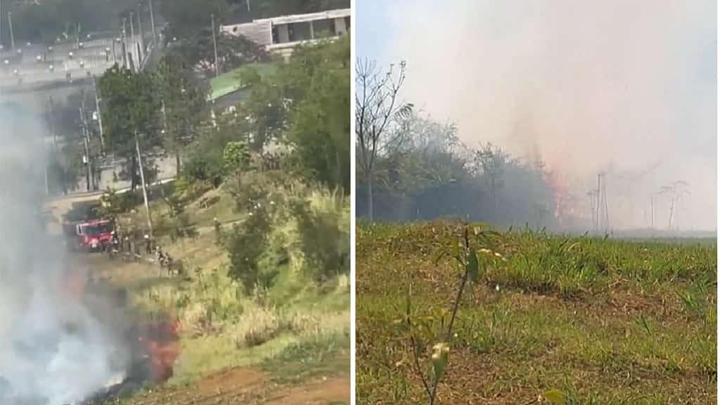 incendio forestal- navarra- cerca del batallón pedro nel Ospina- bello